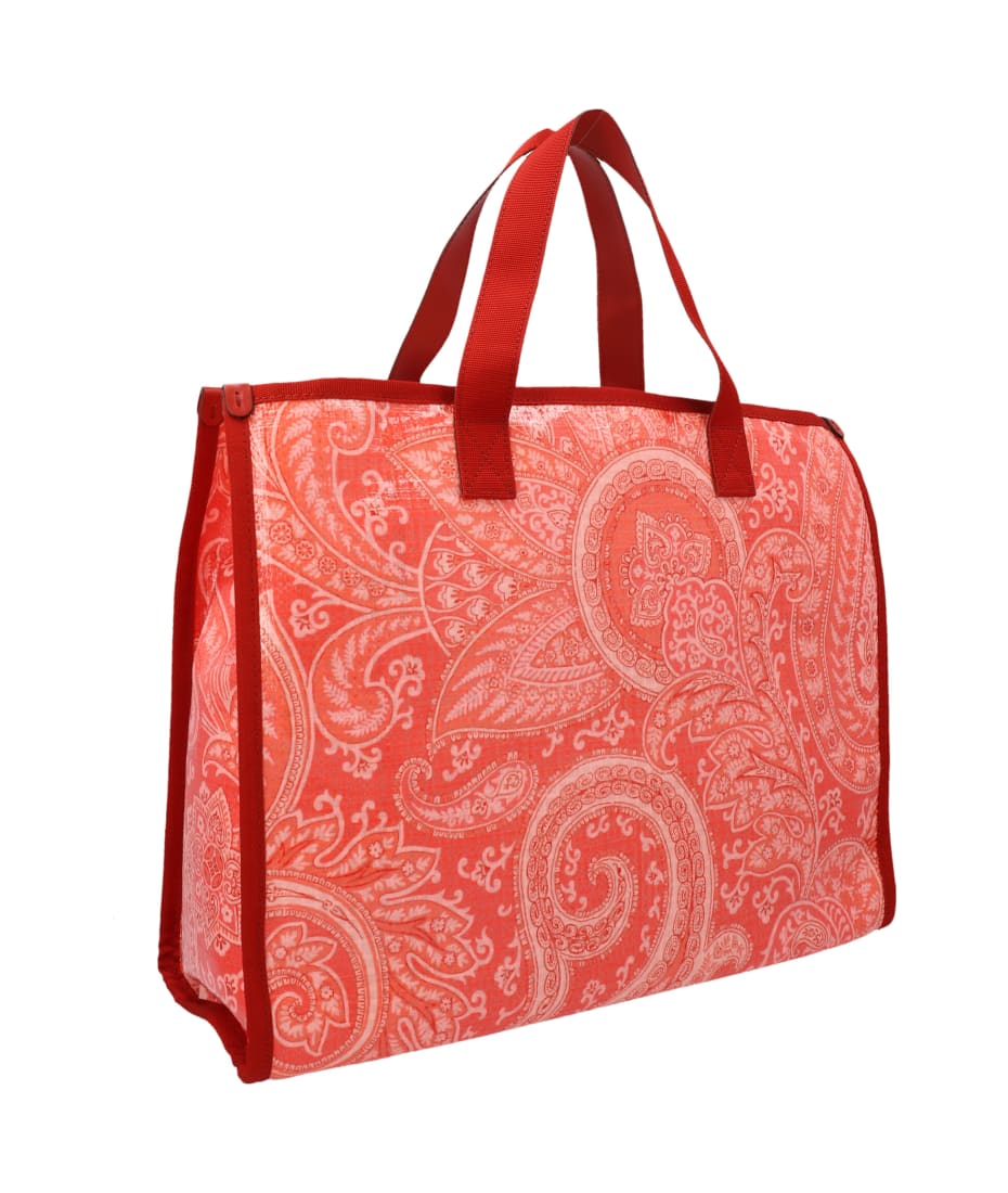 Etro Globetrotter Canvas Shopper Tote Bag