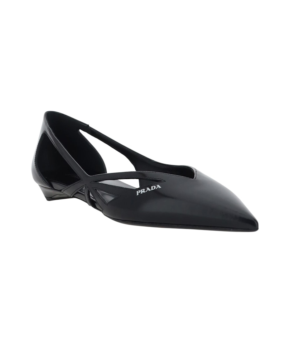 【PRADA】最新作★ BALLERINA レザーシューズ Prada Ballerinas | italist