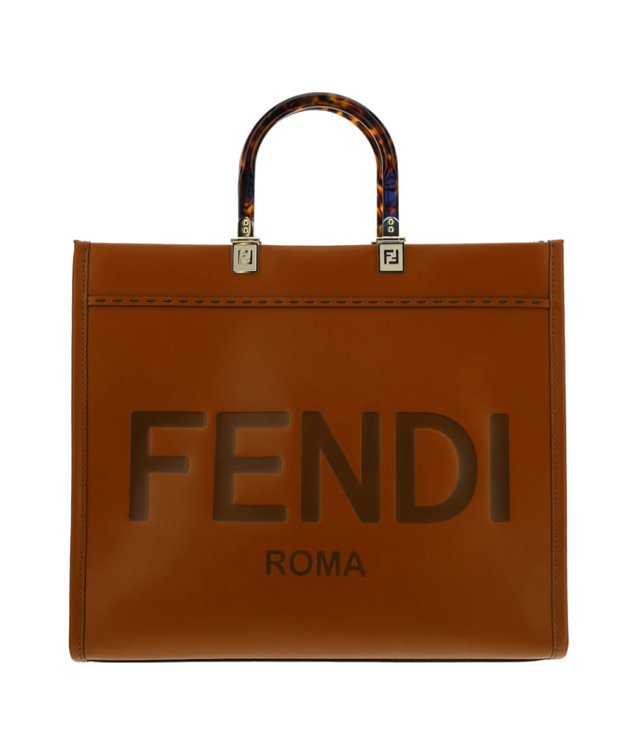 希少品◆入手困難♪【FENDI】サンシャイン Brown shopping bag FENDI Small Sunshine Tote Bag | Brown | FARFETCH