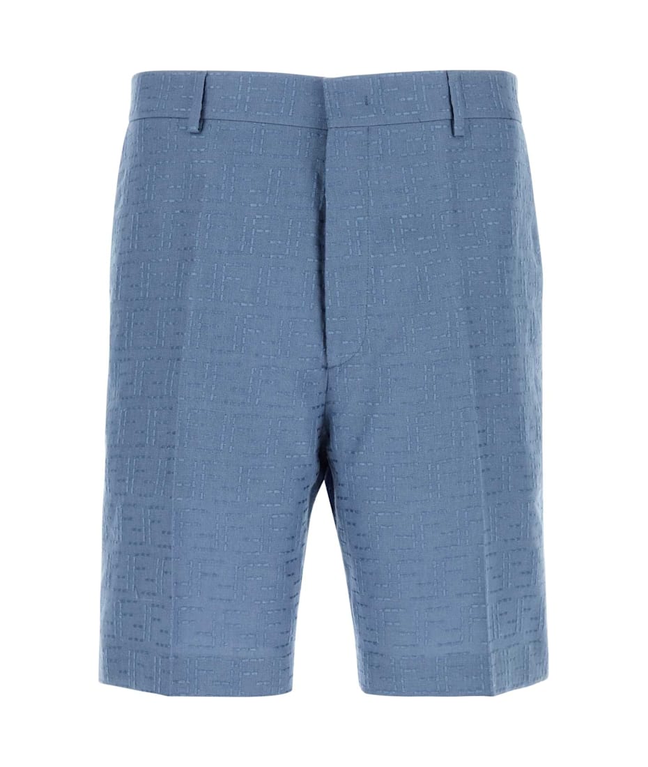 ハーフ・ショートパンツ Fendi Cerulean Blue Linen Blend Bermuda Shorts Fendi Cerulean Blue Linen Blend Bermuda Shorts | italist