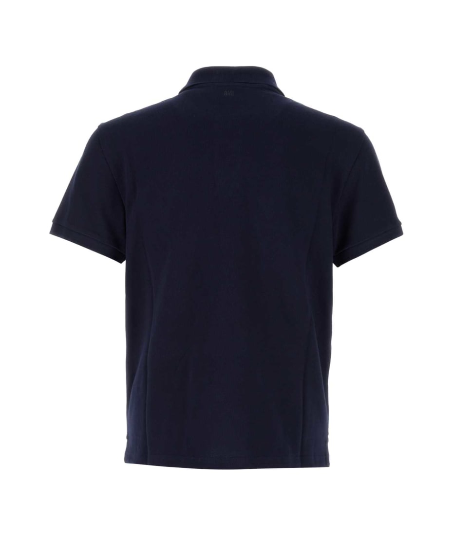 【送料&関税込】Ami Alexandre Mattiussi Blue Polo Shirt With Navy blue Polo shirt with logo Ami Alexandre Mattiussi
