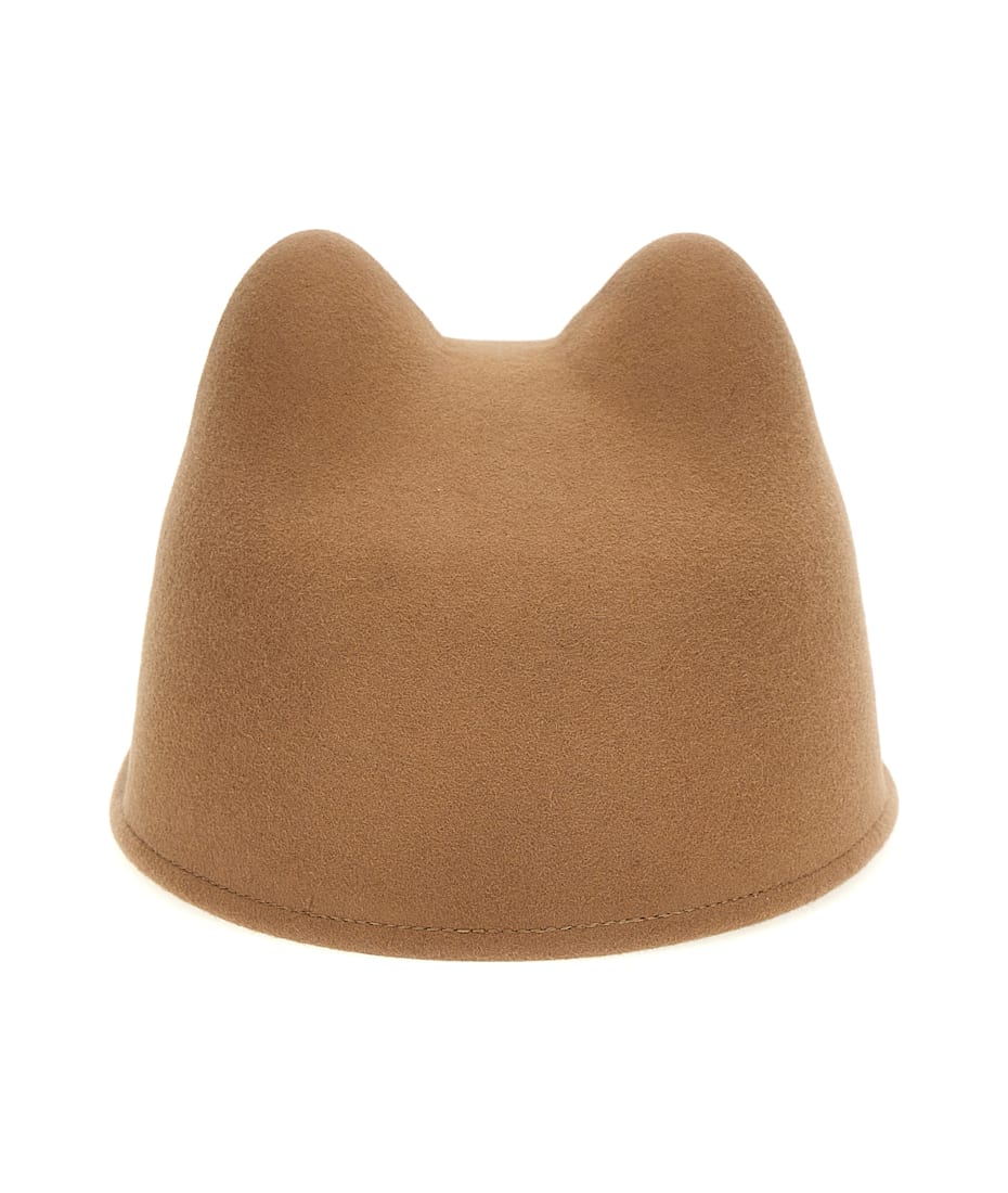 ハット Maison Michel SS25 'Jamie' hat (1027059006 CAMEL) Jamie, Cap in camel felt - Maison Michel Paris.
