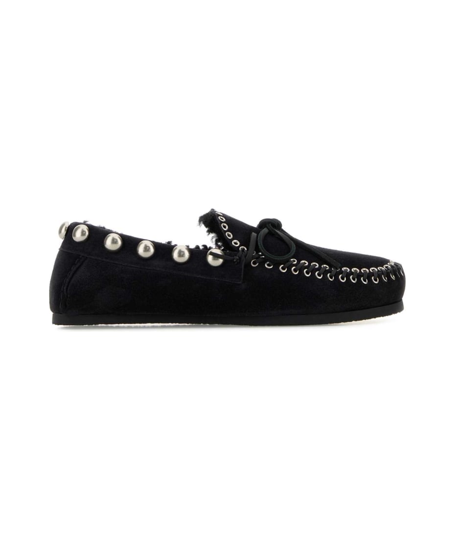 Isabel Marant Black Suede Fitza Loafers | italist