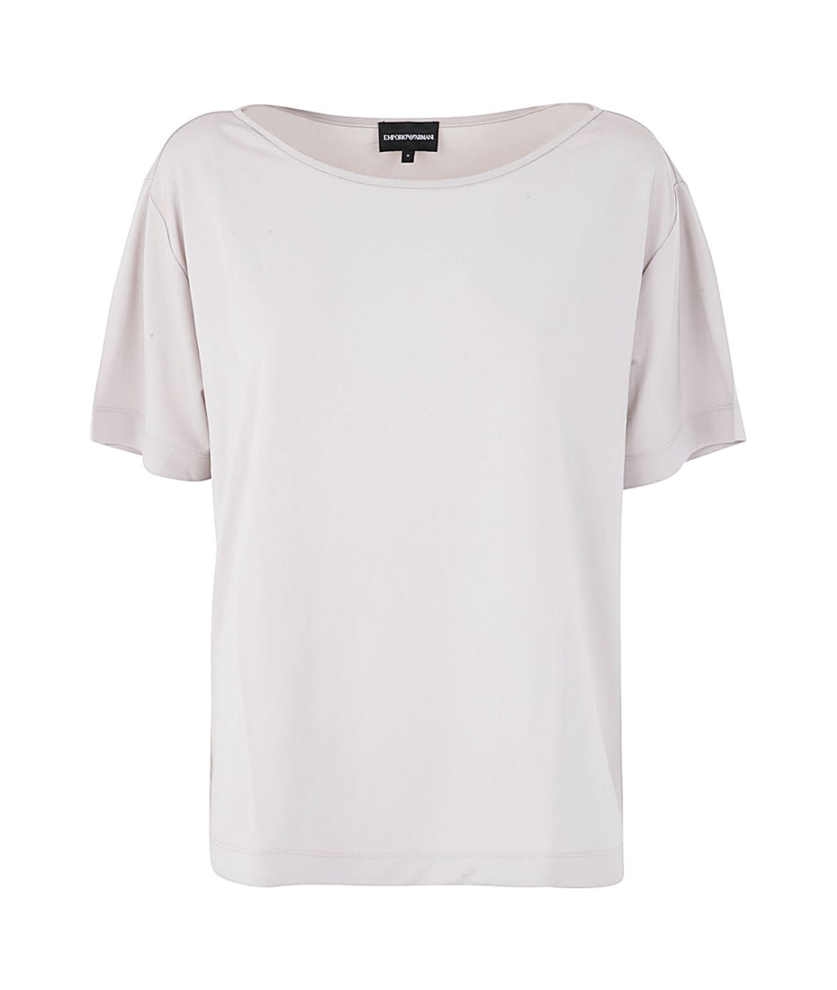 Emporio Armani Crew Neck Short Sleeves Top With Coulisse | italist