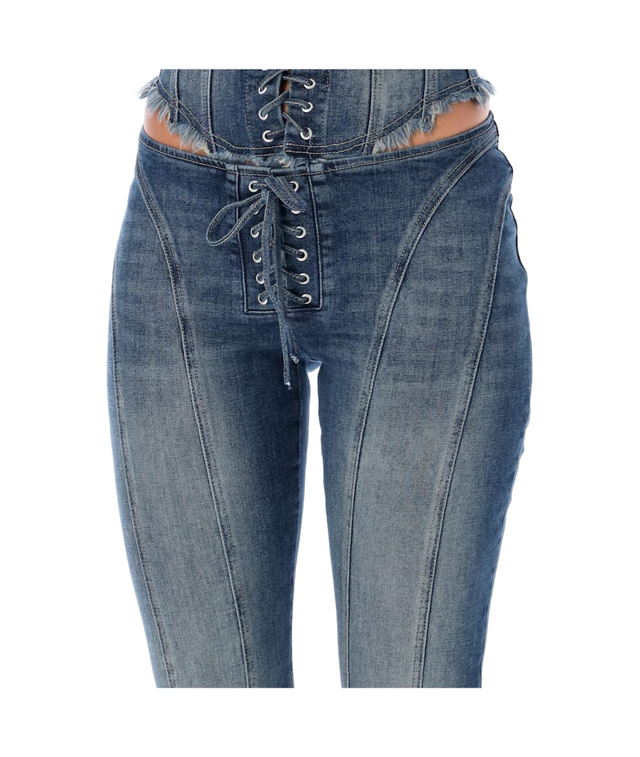 デニム・ジーパン MISBHV FW24 LARA LACED JEANS (241W305 MALIBU BLU) MISBHV Lara Laced Jeans | italist