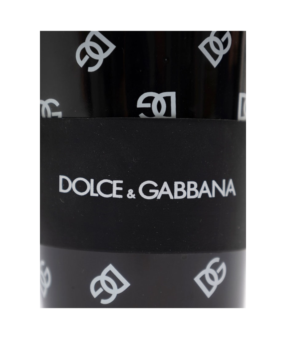 ドルガバ　タンブラー Dolce & Gabbana Black Mug With Lid And All-over Logo Detail