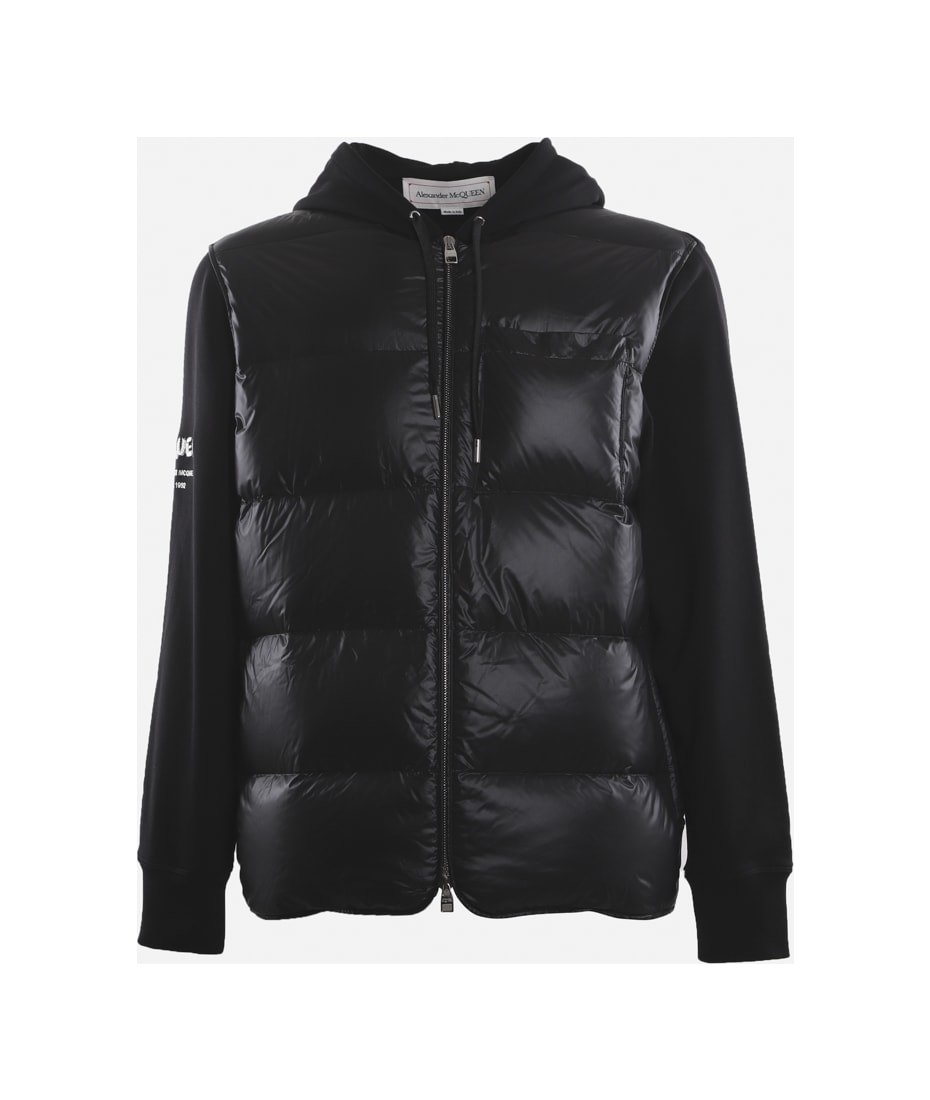Alexander McQueen Cotton Sweatshirt With Nylon Inserts