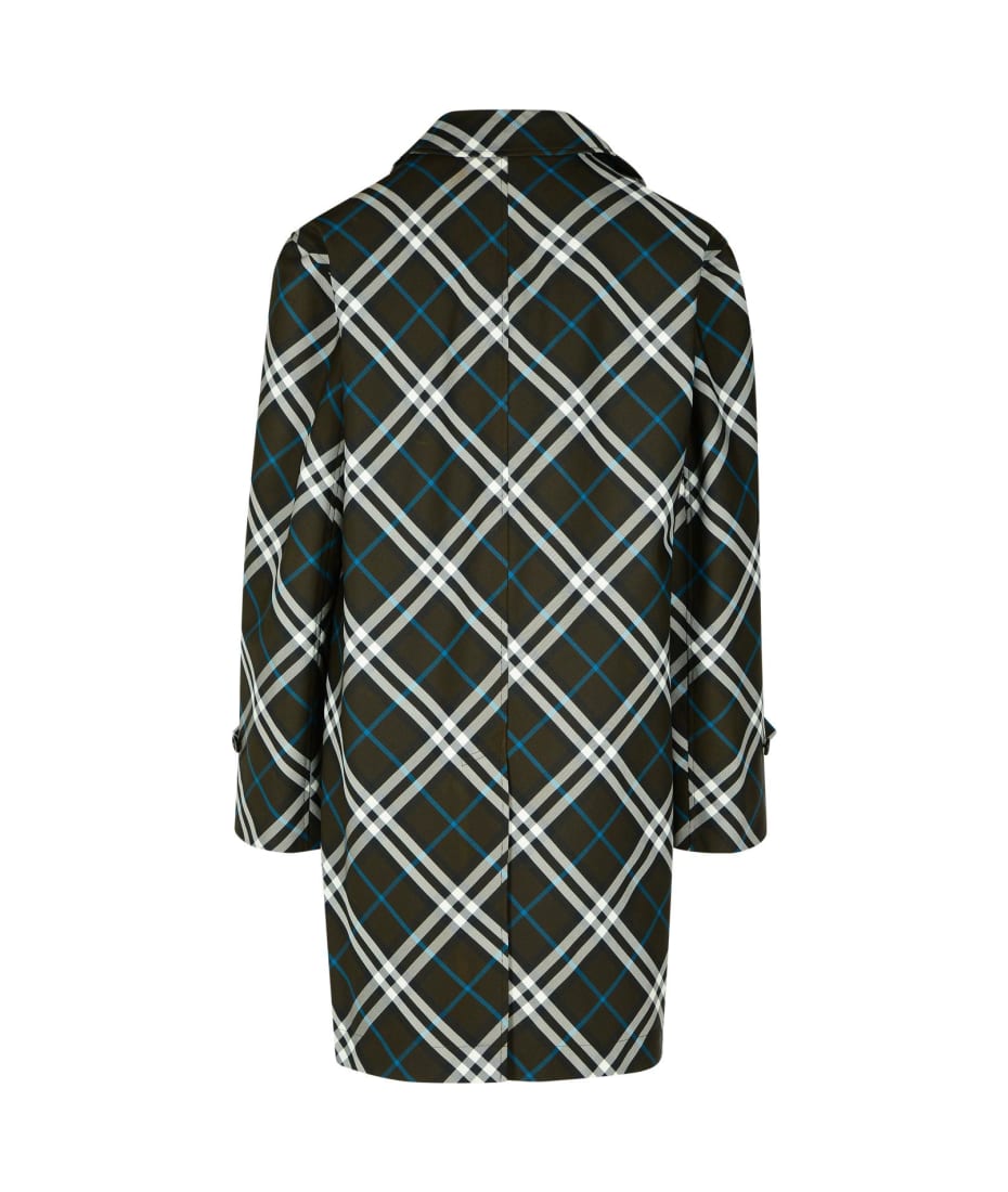 【関税＆送料込み】Burberry 'Check' Green Polyester Trench E6BCAF56-E68C-4291-8145-