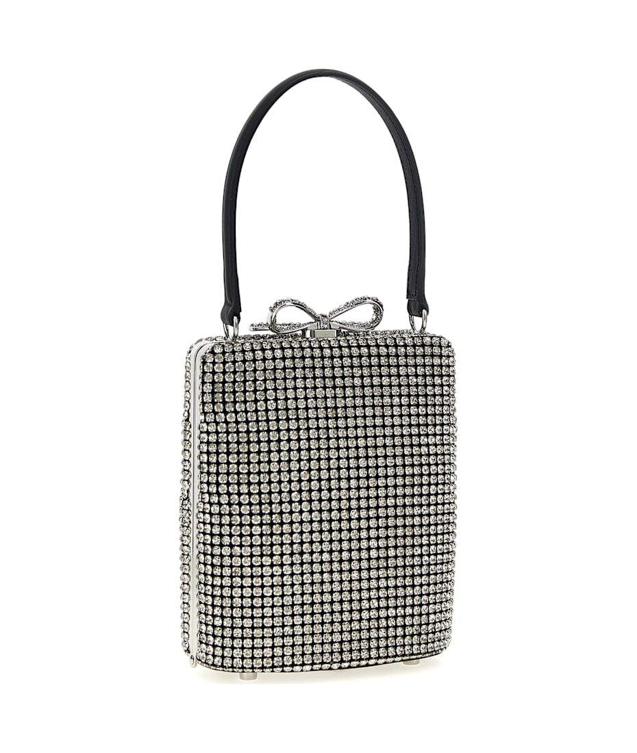 トートバッグ Self-Portrait Crystal Fishnet Bag - Synthetic - Silver self-portrait 'silver Crystal Fishnet' Handbag | italist