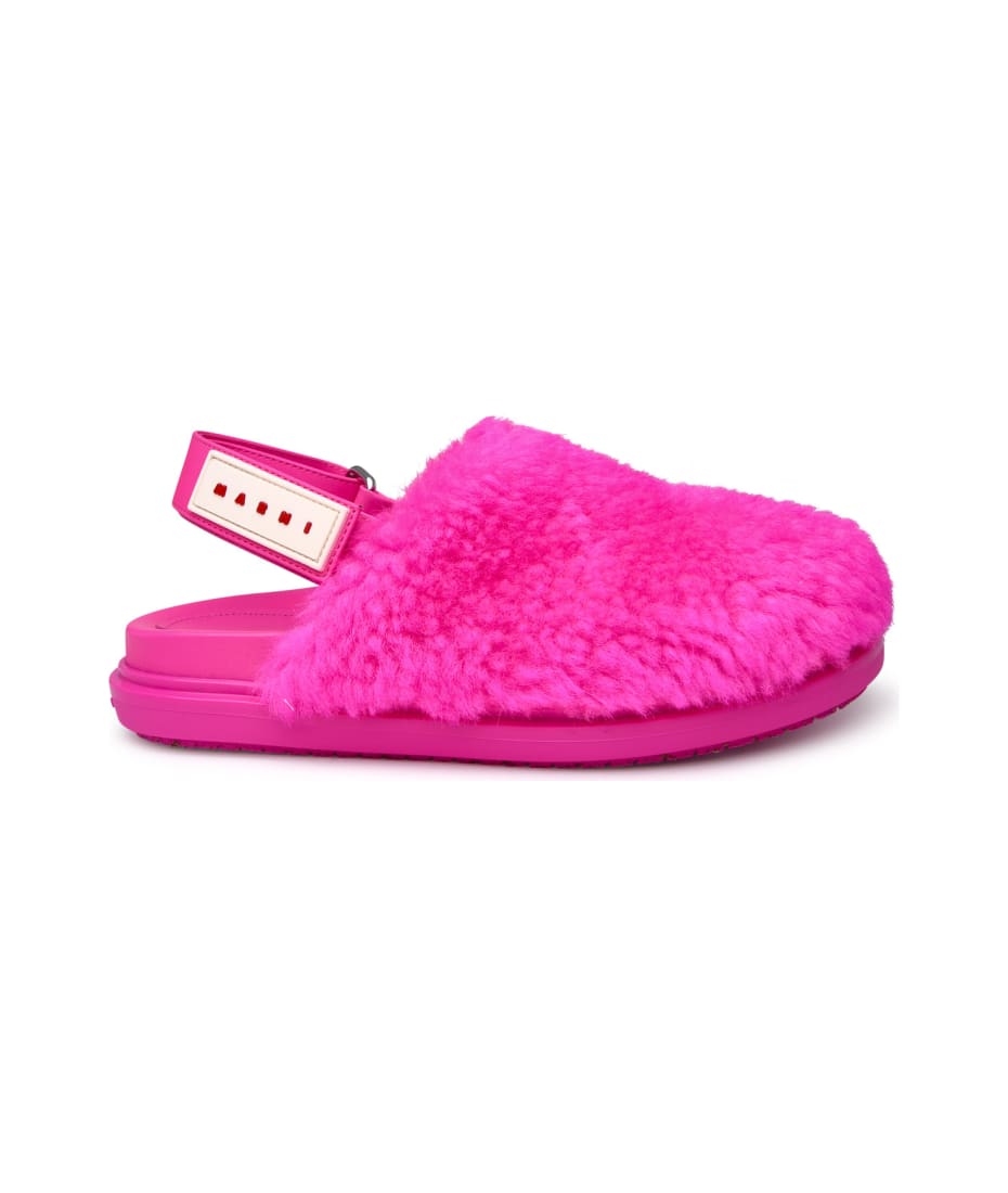 Marni Fuchsia Fur Slipper | italist