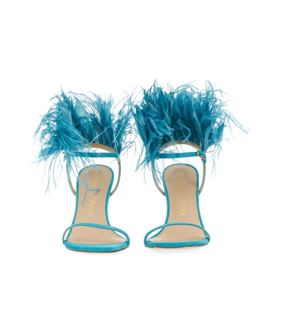 サンダル・ミュール Stuart Weitzman SS23 SANDAL PLUME 100 (SD582_CI3) Stuart Weitzman Plume 100 sandals for Women - Blue in UAE