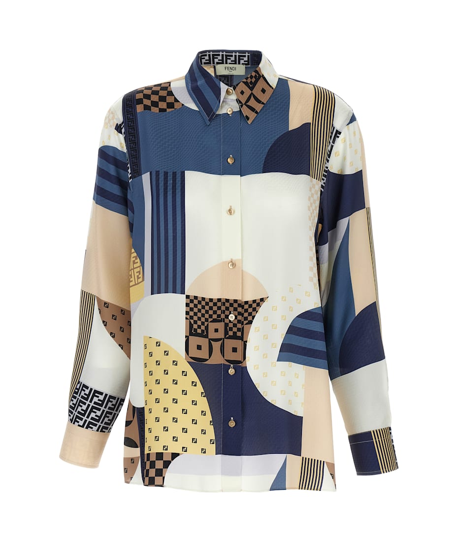 Fendi Patchwork Silk Shirt | italist