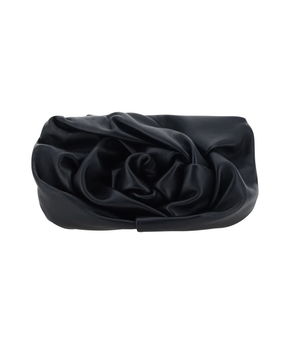 【送料&関税込】Burberry Black Nappa Leather Rose Clutch - U Burberry Nappa Leather Rose Clutch in Black | Lyst