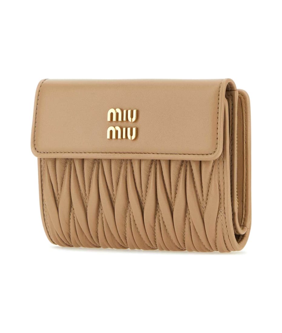 Miu multi-strap Miu multi-strap Sand Nappa Leather Wallet - SABBIA