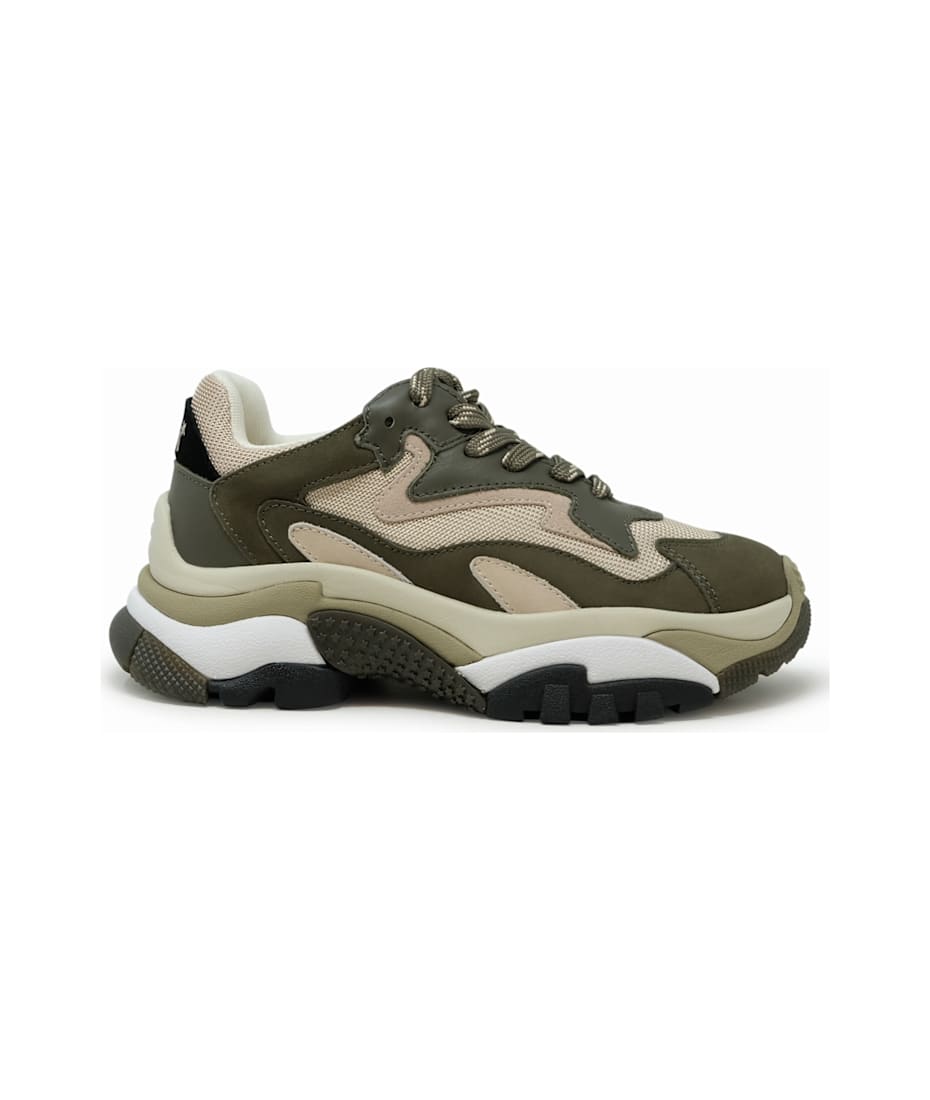 ジャケット ASH ADDICT03 MILITARY GREEN Jackets LEATHER SNEAKERS Ash Military Green Leather Addict03 Sneakers | italist