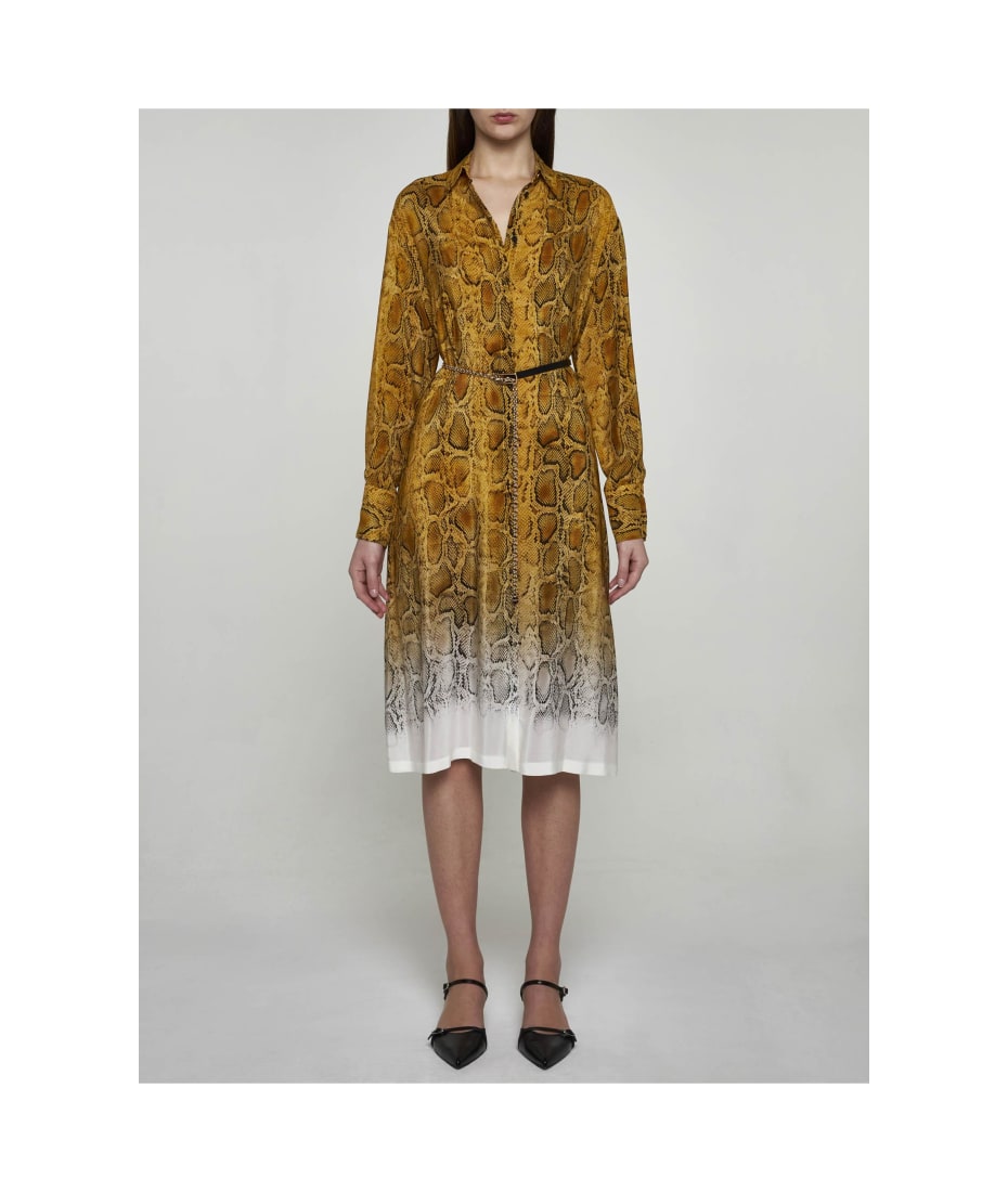 【送料&関税込】Max Mara Studio Nereo Print Silk Shirt Dress Max Mara Studio Nereo Print Silk Shirt Dress | italist