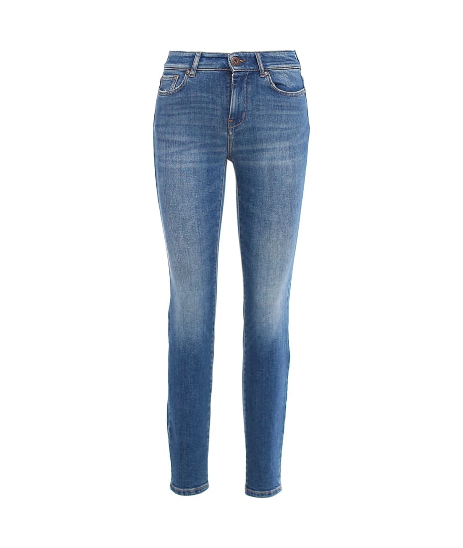 Versace Jeans Couture Plain Leggings With Logo Elastic Waist