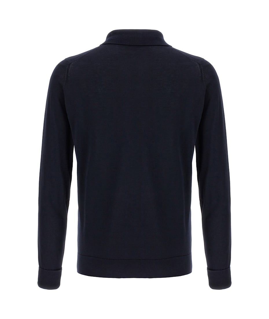 JOHN SMEDLEY Finchley Long-sleeve Polo ④ Finchley - John Smedley's Sea Island Cotton Polo Shirt