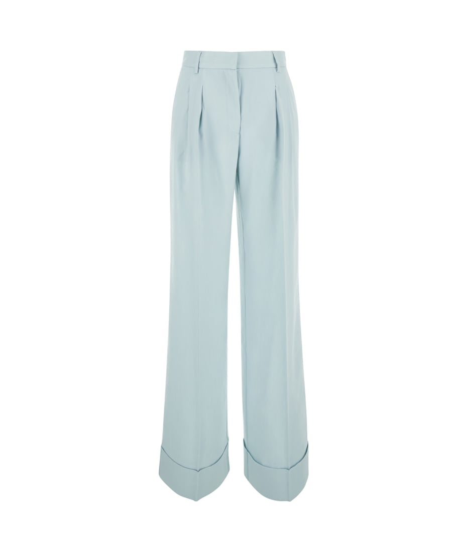 パンツ THE ANDAMANE NATALIE PINCES PANTS The Andamane Light Blue Straight Pants With Pinces In Line