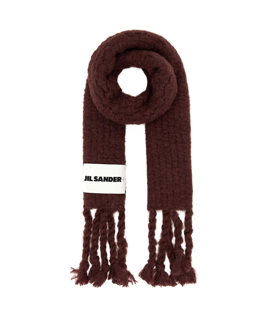 Jil Sander Brown Mohair Blend Scarf italist