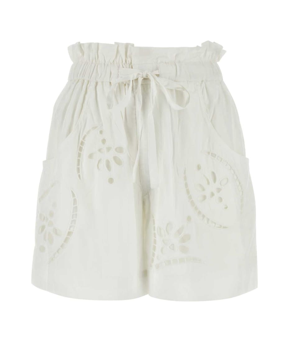 Isabel Marant White Modal Blend Hidea Shorts - White