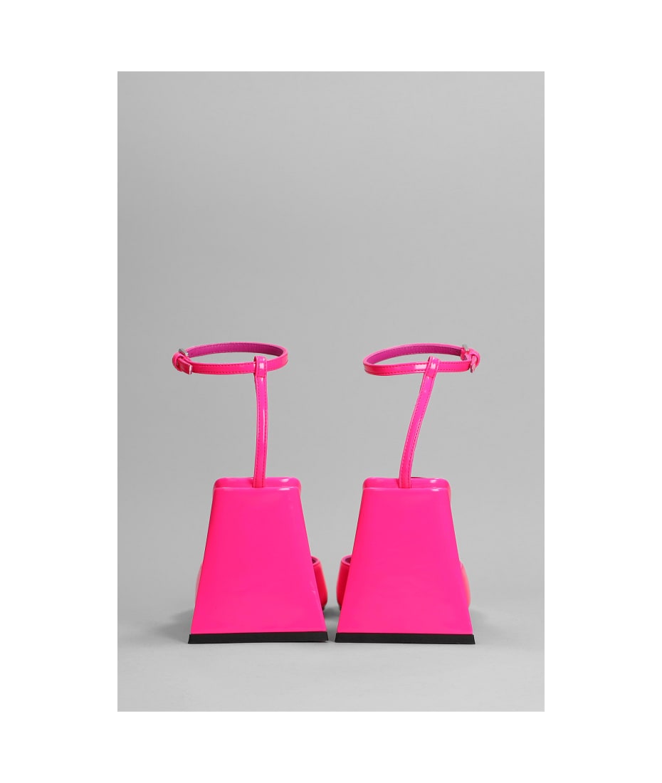 The Attico Fluo Pink Leather Piper Sandals | italist, ALWAYS