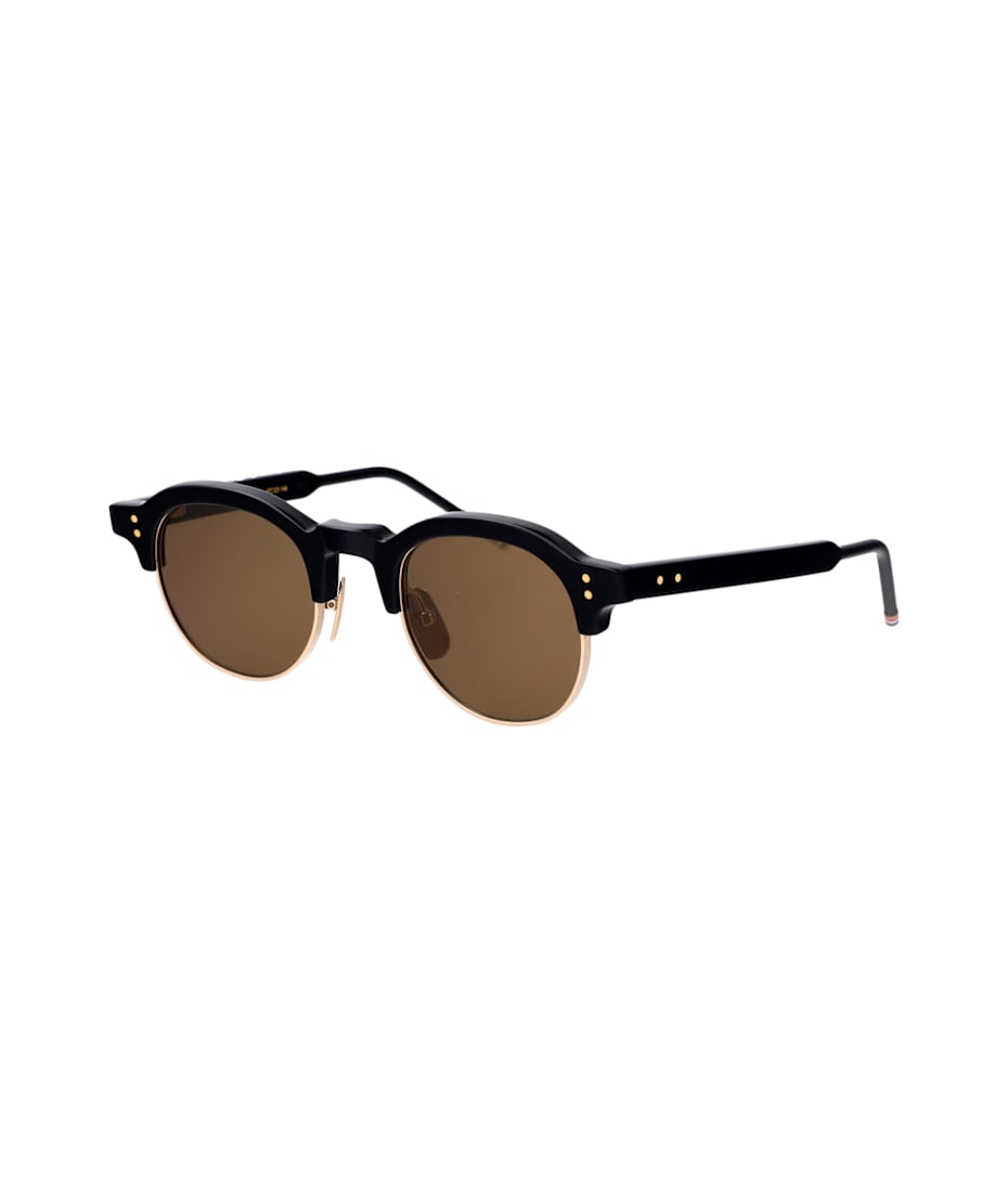 【送料&関税込】Thom Browne UES920A/G0003 Sunglasses - Unise Tokyo Tortoise And 12 K Gold Acetate And Titanium Oval
