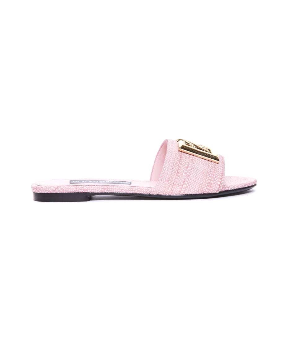 Pink Fabric Slippers