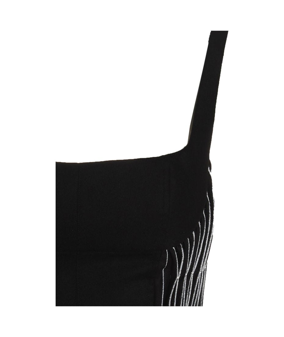 Giovanni Bedin Contrast Pleated Flannel Dress | italist