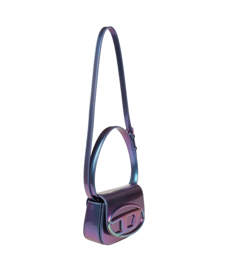 Diesel 1dr Shoulder Bag In Multicolored Iridescent Leather