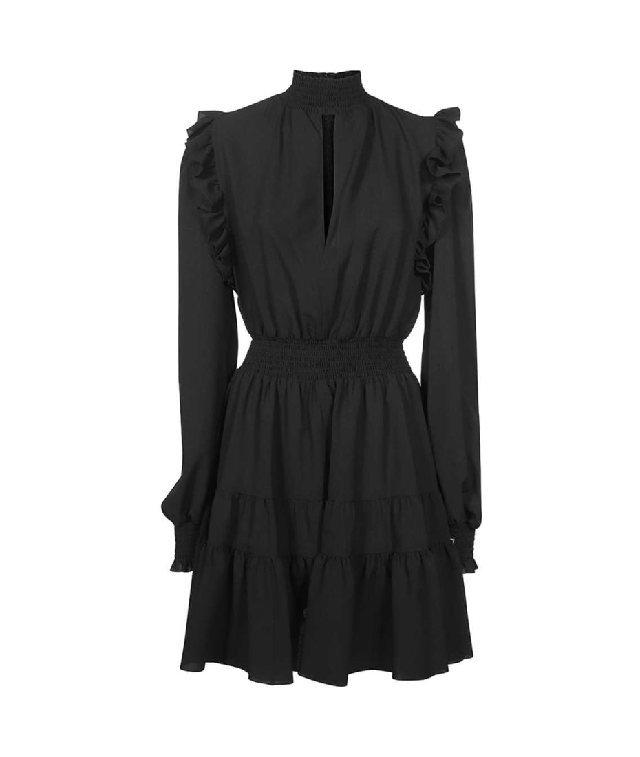 【送料&関税込】Versace Crepe Dress Versace - Crepe midi dress black - The Corner