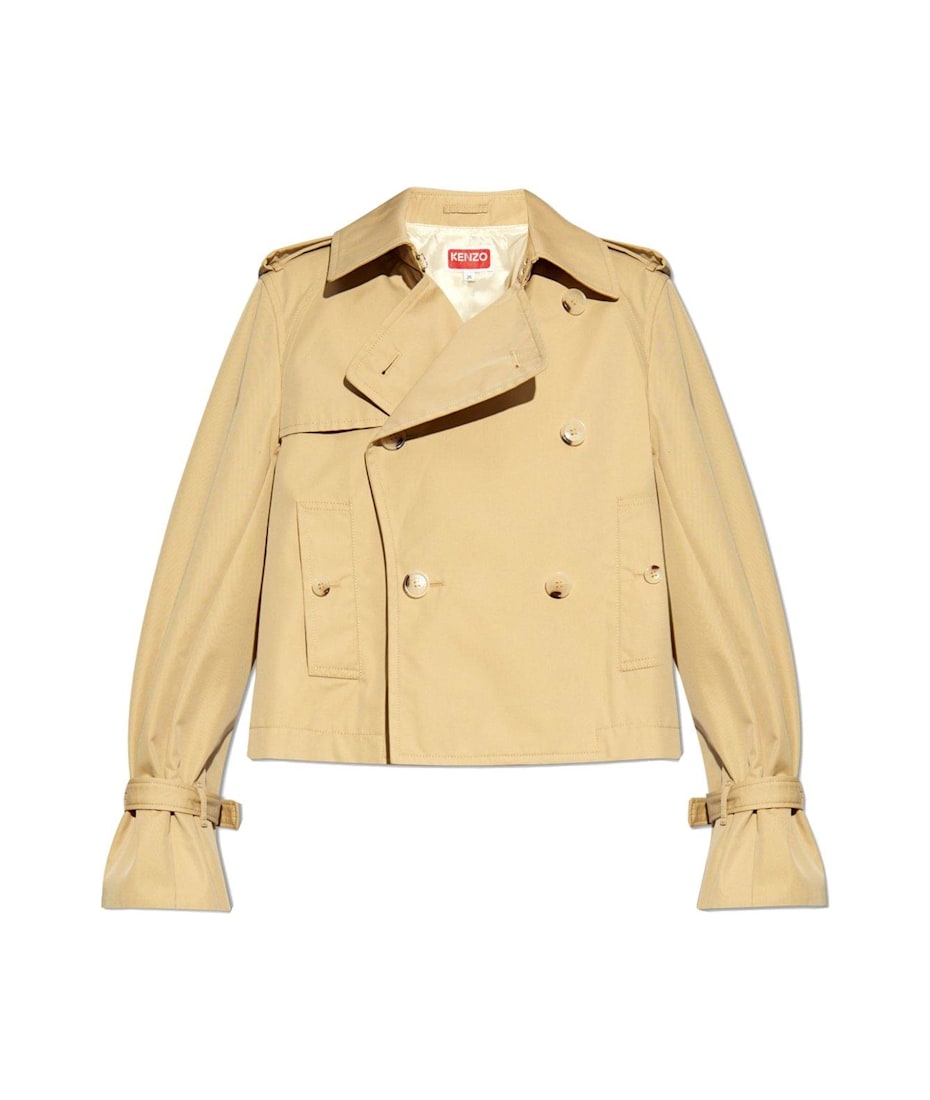 Kenzo Button-up Short Trench Coat | italist