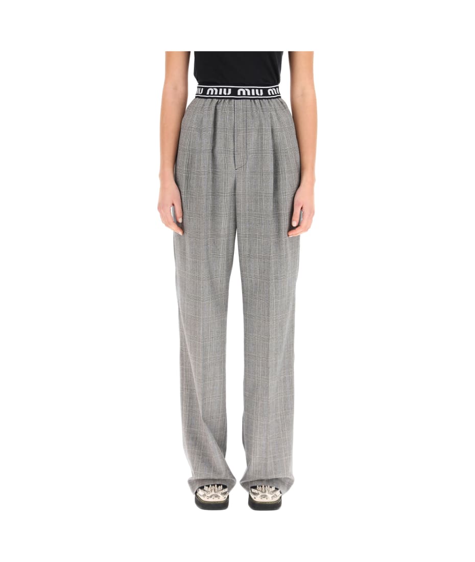 Miu Miu Prince Of Wales 130's Trousers | italist