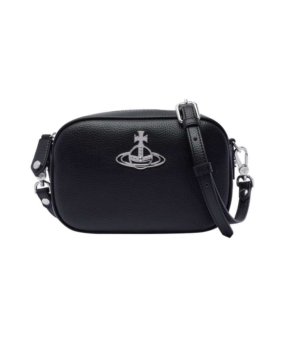 ★Vivienne Westwood★ Anna Camera Cross Bag Black 48020005UL 12343892-3844749677074755.jpg