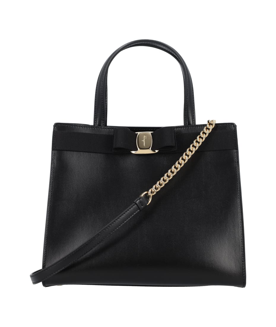 Ferragamo Vara Bow Top Handle Tote Bag italist