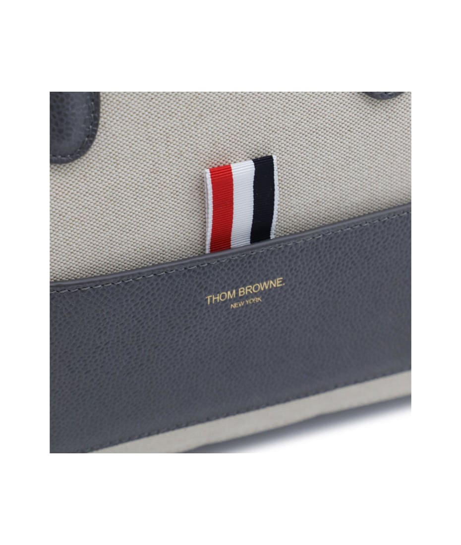 【関税&送料込】Thom Browne Sand Canvas Duffle Small Handbag Thom Browne Sand Canvas Duffle Small Handbag | italist