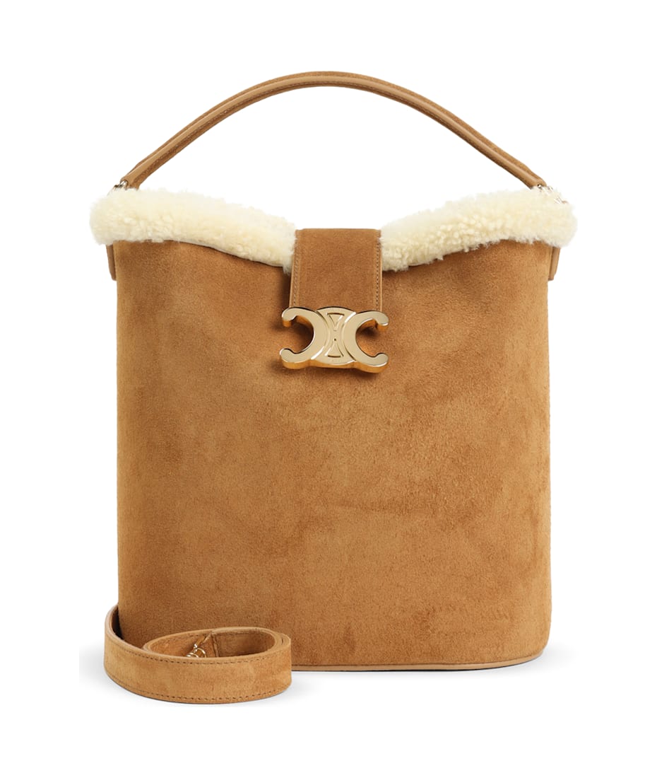 【関税&送料込】Celine Louise Small Leather Bucket Bag Celine Louise Small Leather Bucket Bag in Brown | Lyst