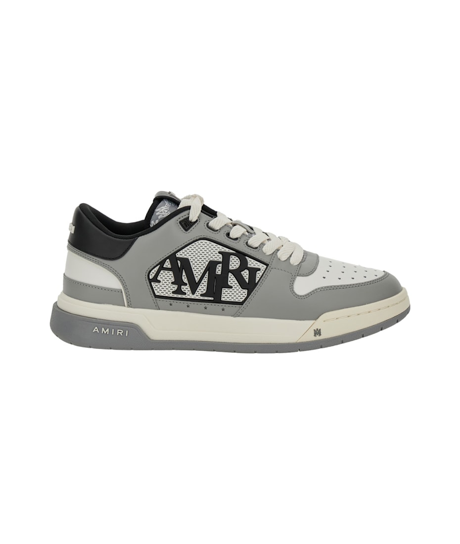 AMIRI Grey 'classic Low' Sneakers With Maxi Logo On The Side