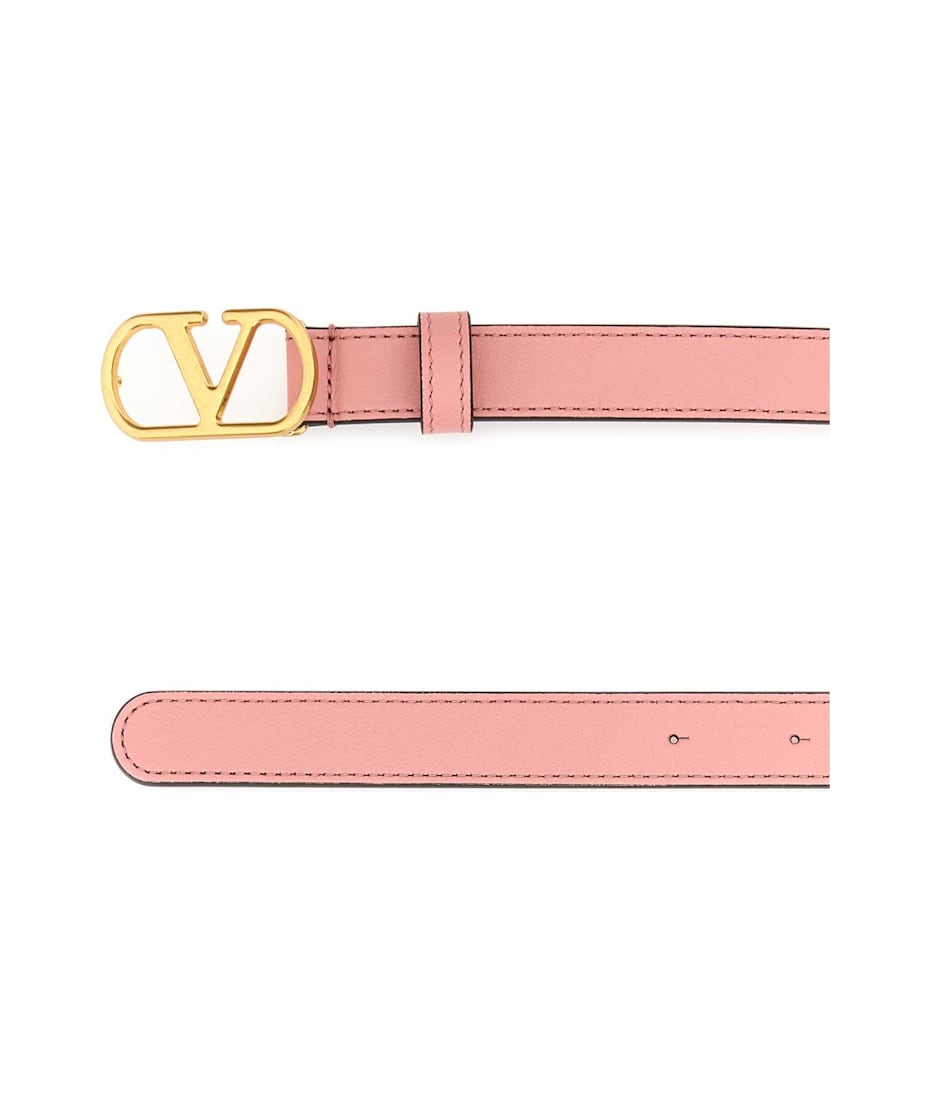 【関税&送料込】Valentino Garavani Pink Leather Vlogo Belt Valentino Garavani Pink Leather Vlogo Belt | italist, ALWAYS