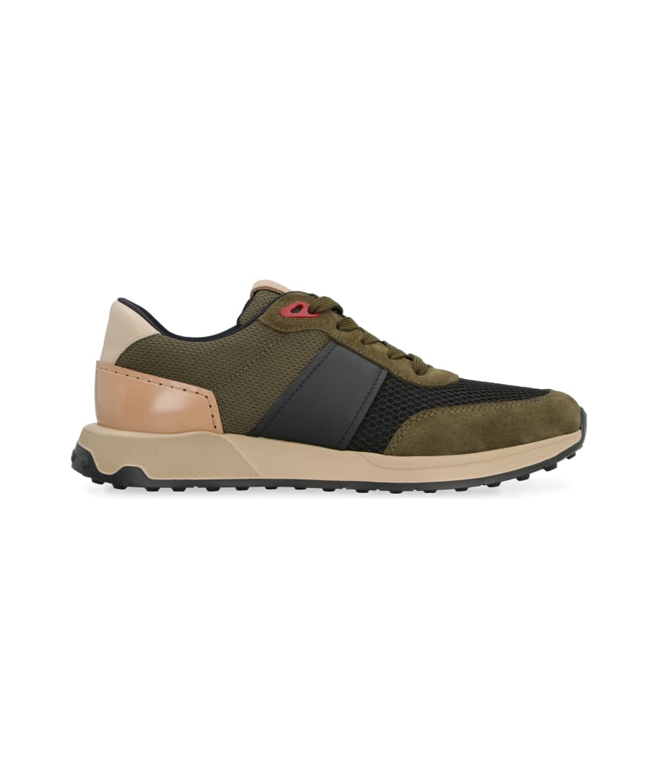 関税込！【TOD'S】Textile Sneakers Man BLACK Sneakers in Leather and Technical Fabric