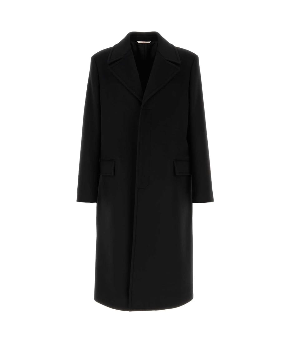 Valentino Garavani Black Wool Blend Coat | italist