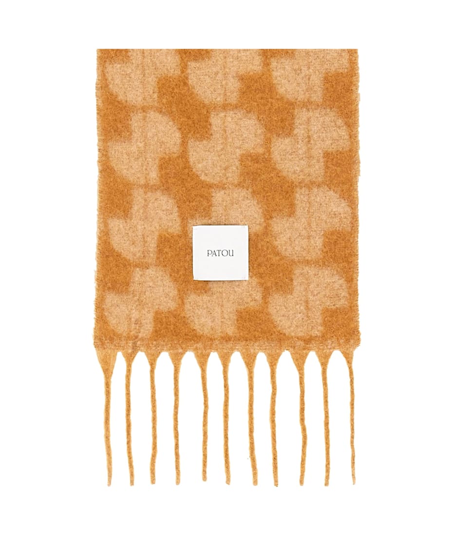 スカーフ Jp Scarf - PATOU - Wool - Beige Patou Jp Scarf - Wool - Beige in Pink | THE LIST