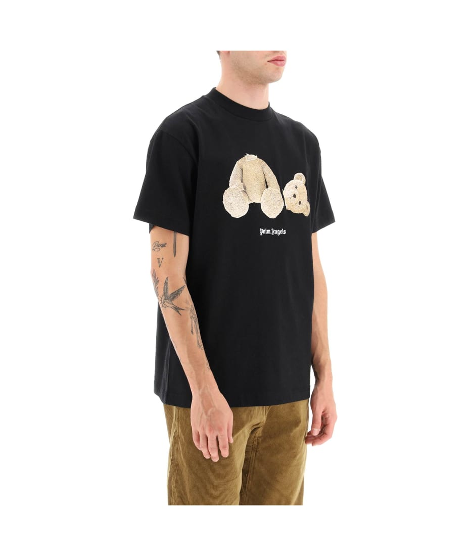 Palm Angels Black Bear T-shirt - Black Brown