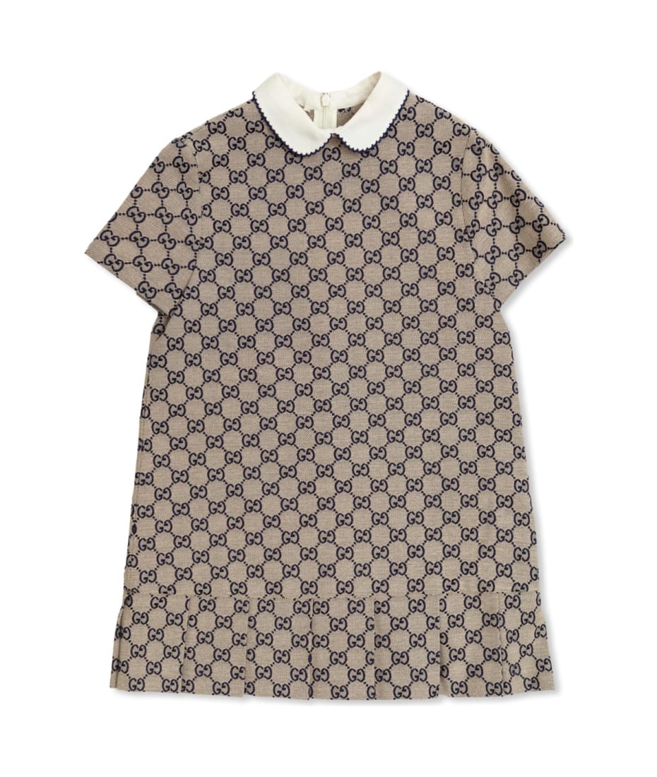 GUCCI キッズ　刺繍　GG柄　グッチ　110〜120 Gucci Kids Dress With Gg Pattern | italist
