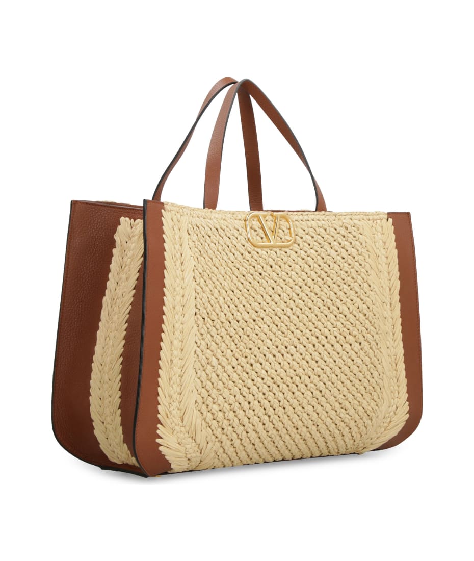 【関税&送料込】Valentino Garavani Embroidered Raffia 9T05 C Valentino Garavani Embroidered Raffia 9t05 Crossbody Bag