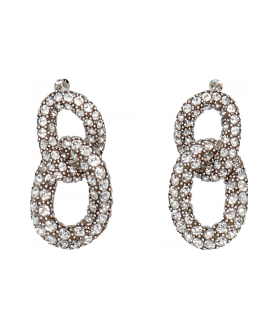 【送料&関税込】Isabel Marant Crystal Earrings ISABEL MARANT Silver-tone crystal hoop earrings | NET-A-PORTER