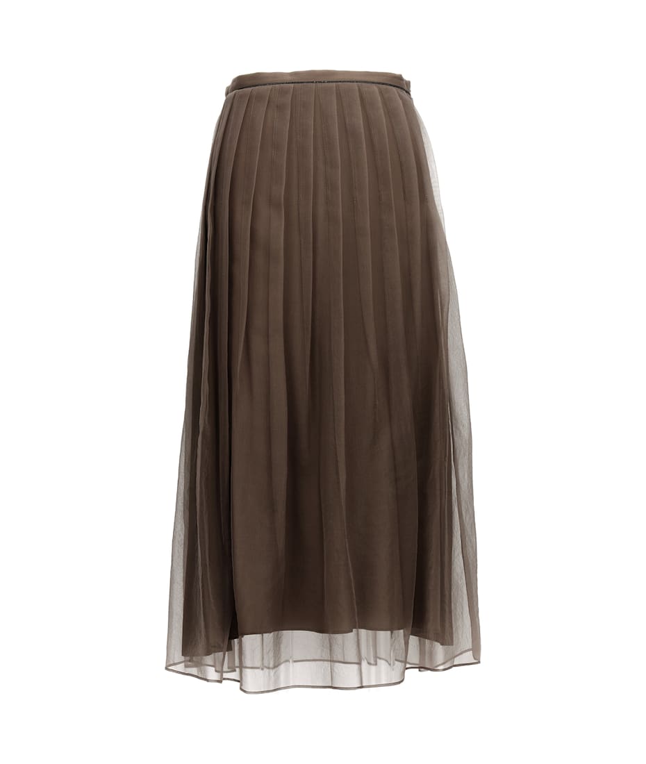 スカート BRUNELLO CUCINELLI SS25 Tulle skirt (MF940G3375 C2925) Brunello Cucinelli Tulle Skirt, IT38 - Huntessa Luxury