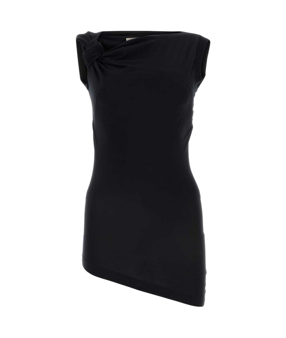 【送料&関税込】Alexander McQueen Knot-detailed Asymmetric-h Alexander McQueen Knot-detailed Asymmetric-hem Top | italist