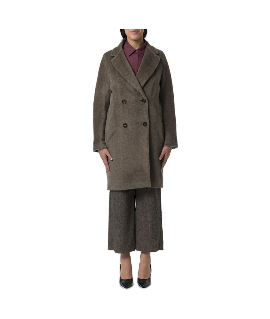 【送料&関税込】Max Mara Double-breasted Long-sleeved Coat Max Mara Wool-Cashmere Double-Breasted Madame Coat | Neiman