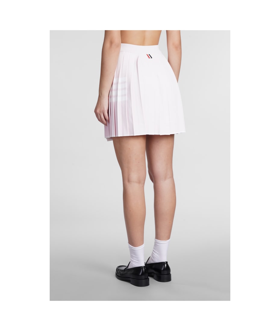 Thom Browne Pastel Pink Viscose Blend Mini Skirt | italist